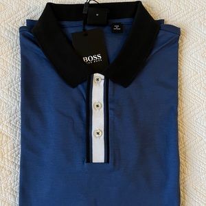 Hugo Boss blue polo medium NWT